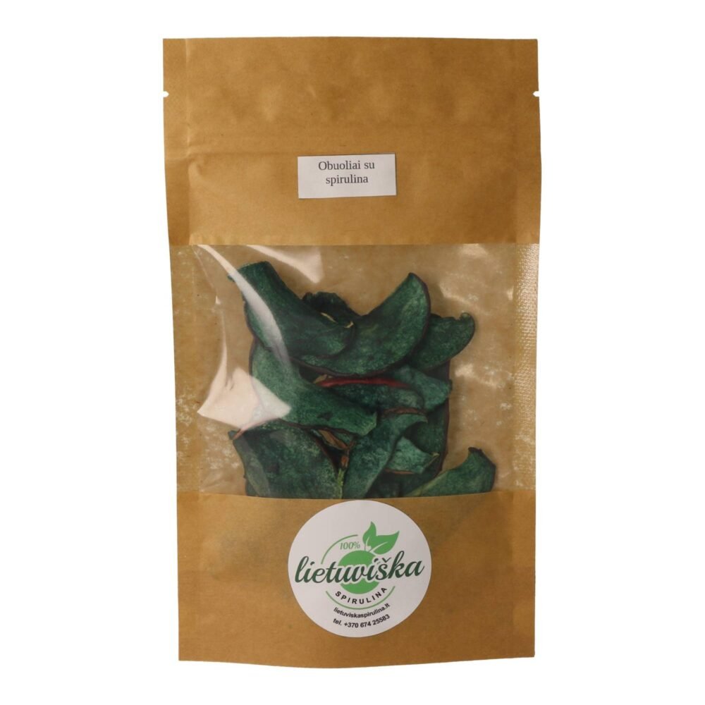 Džiovinti obuoliai su SPIRULINA